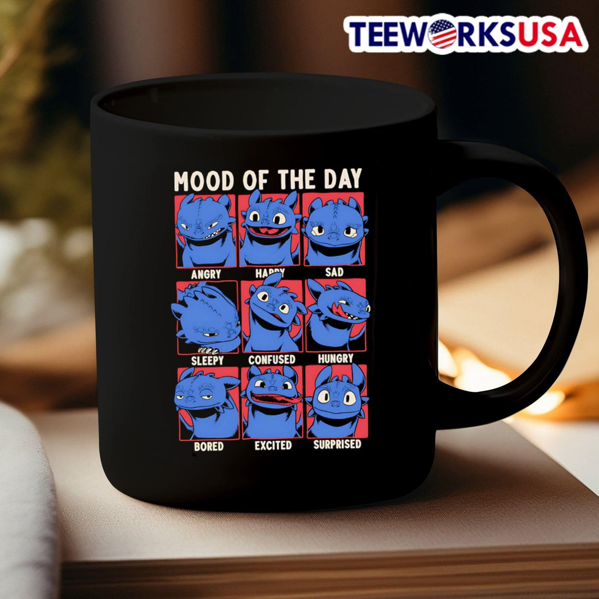 Viking Dragon mood of the day Night Fury - Adult & Kids T-Shirts, Sweatshirts & Hoodies apparel design preview 3
