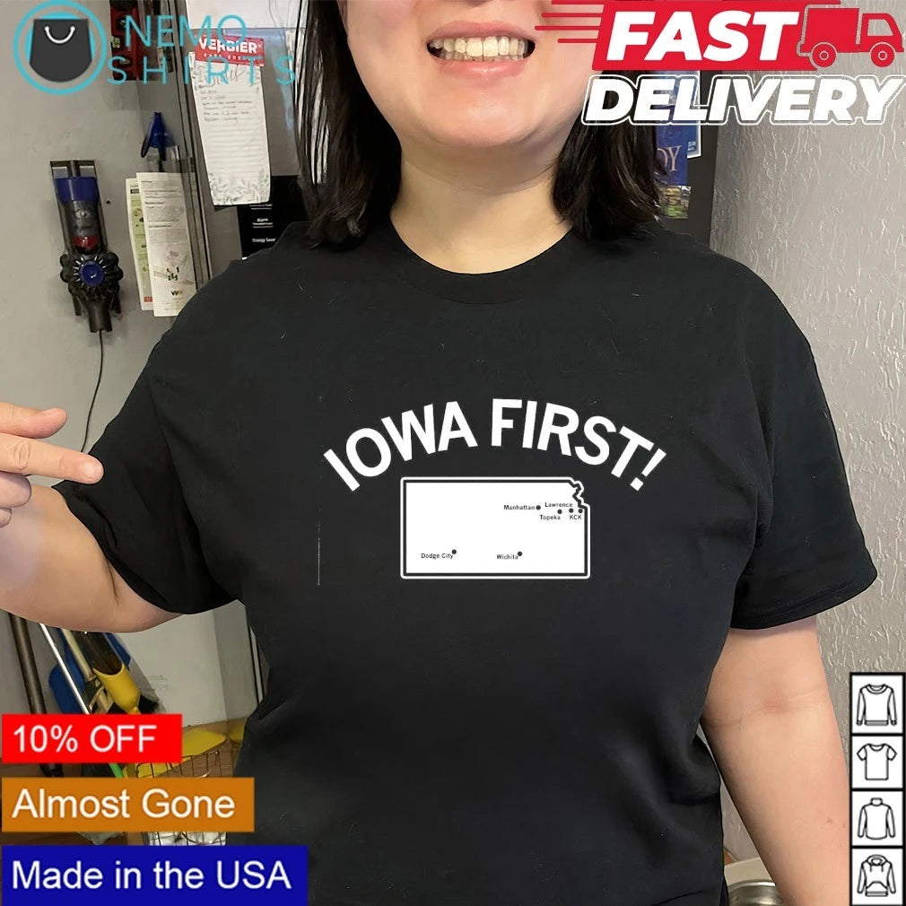 Zach Lahn puts Iowa first - Adult & Kids T-Shirts, Sweatshirts & Hoodies apparel design preview 2