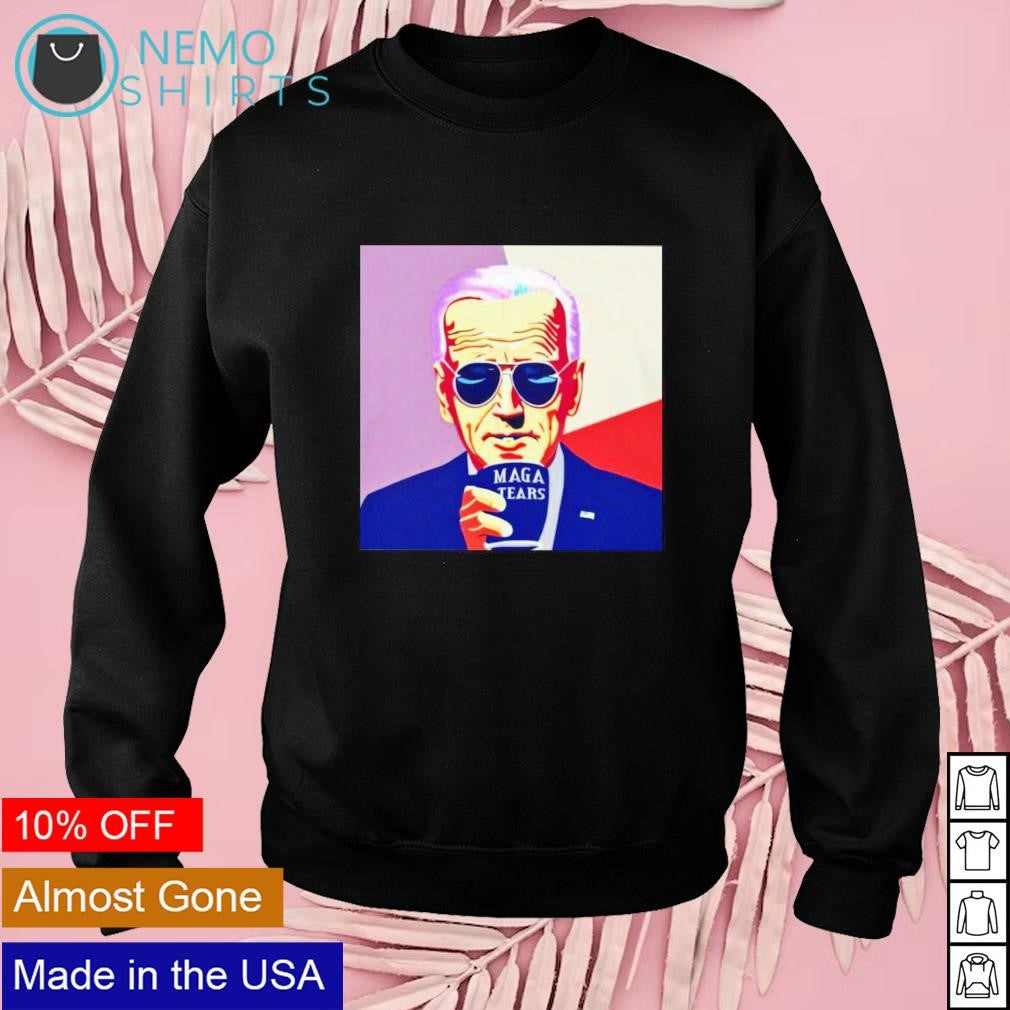 Joe Biden drinks Maga tears - Adult & Kids T-Shirts, Sweatshirts & Hoodies apparel design preview 3