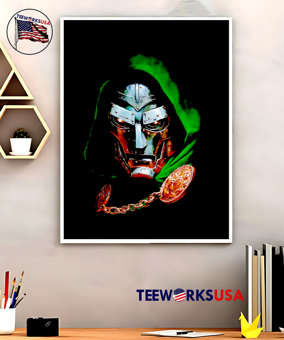 Doctor Doom big face robot - Adult & Kids T-Shirts, Sweatshirts & Hoodies apparel design preview 5