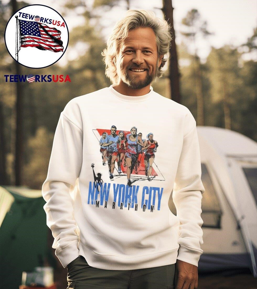 New York City Marathon retro - Adult & Kids T-Shirts, Sweatshirts & Hoodies apparel design preview 3