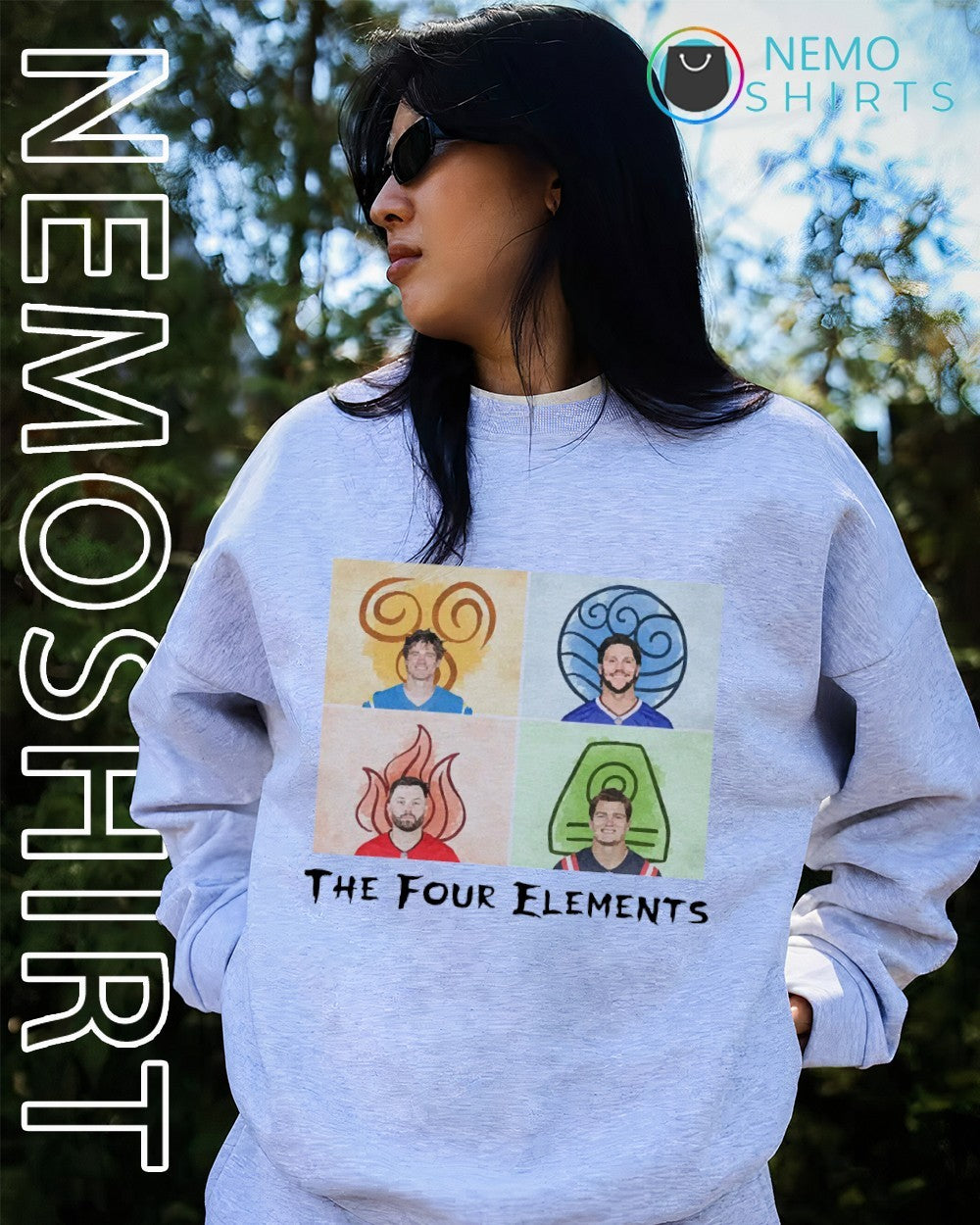 The four quarterbacks elements - Adult & Kids T-Shirts, Sweatshirts & Hoodies apparel design preview 4