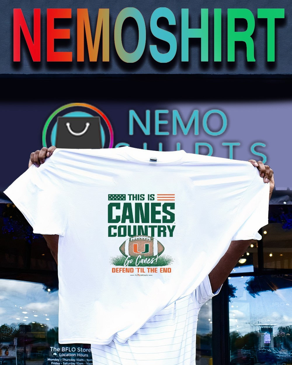 This is Canes country defend 'til the end Miami - Adult & Kids T-Shirts, Sweatshirts & Hoodies apparel design preview 1