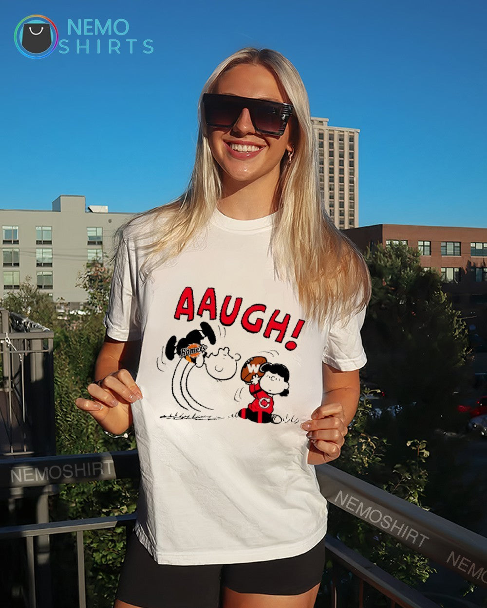 Charlie Brown and Lucy aaugh Cincinnati Cyclones - Adult & Kids T-Shirts, Sweatshirts & Hoodies apparel design preview 6