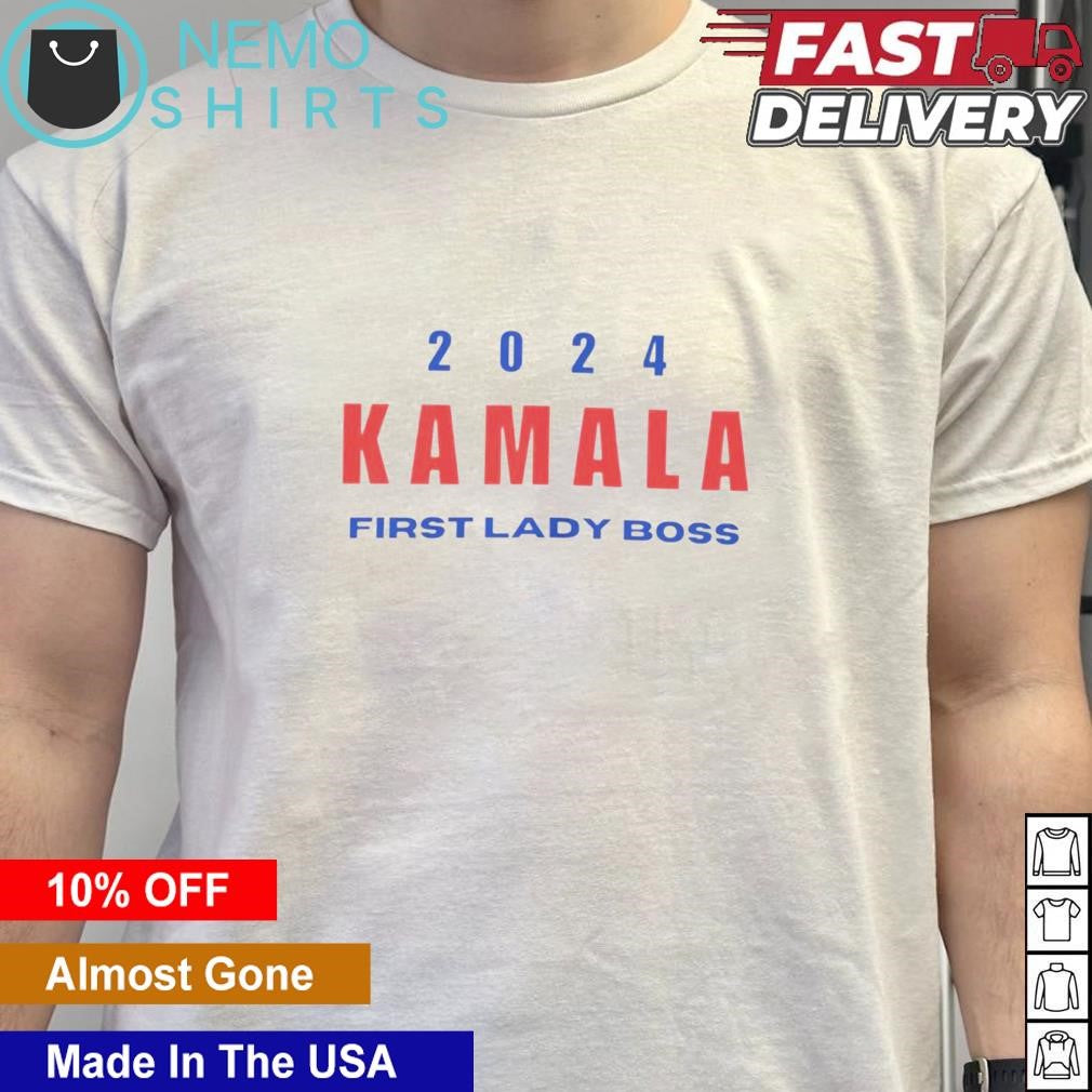 Kamala Harris 2024 first lady boss - Adult & Kids T-Shirts, Sweatshirts & Hoodies apparel design preview 5