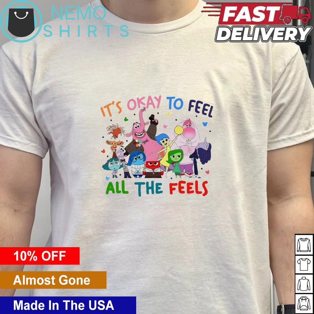 Inside out characters it's okay to feel all the feels - Adult & Kids T-Shirts, Sweatshirts & Hoodies apparel design preview 5