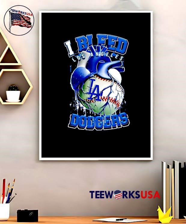 I Bleed Los Angeles Dodgers - Adult & Kids T-Shirts, Sweatshirts & Hoodies apparel design preview 5