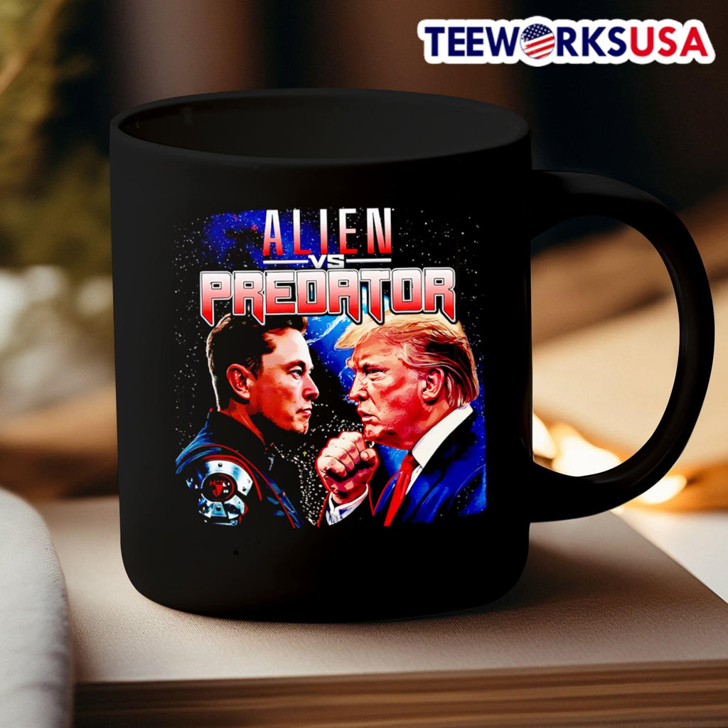 Alien vs Predator Elon Musk Donald Trump - Adult & Kids T-Shirts, Sweatshirts & Hoodies apparel design preview 3