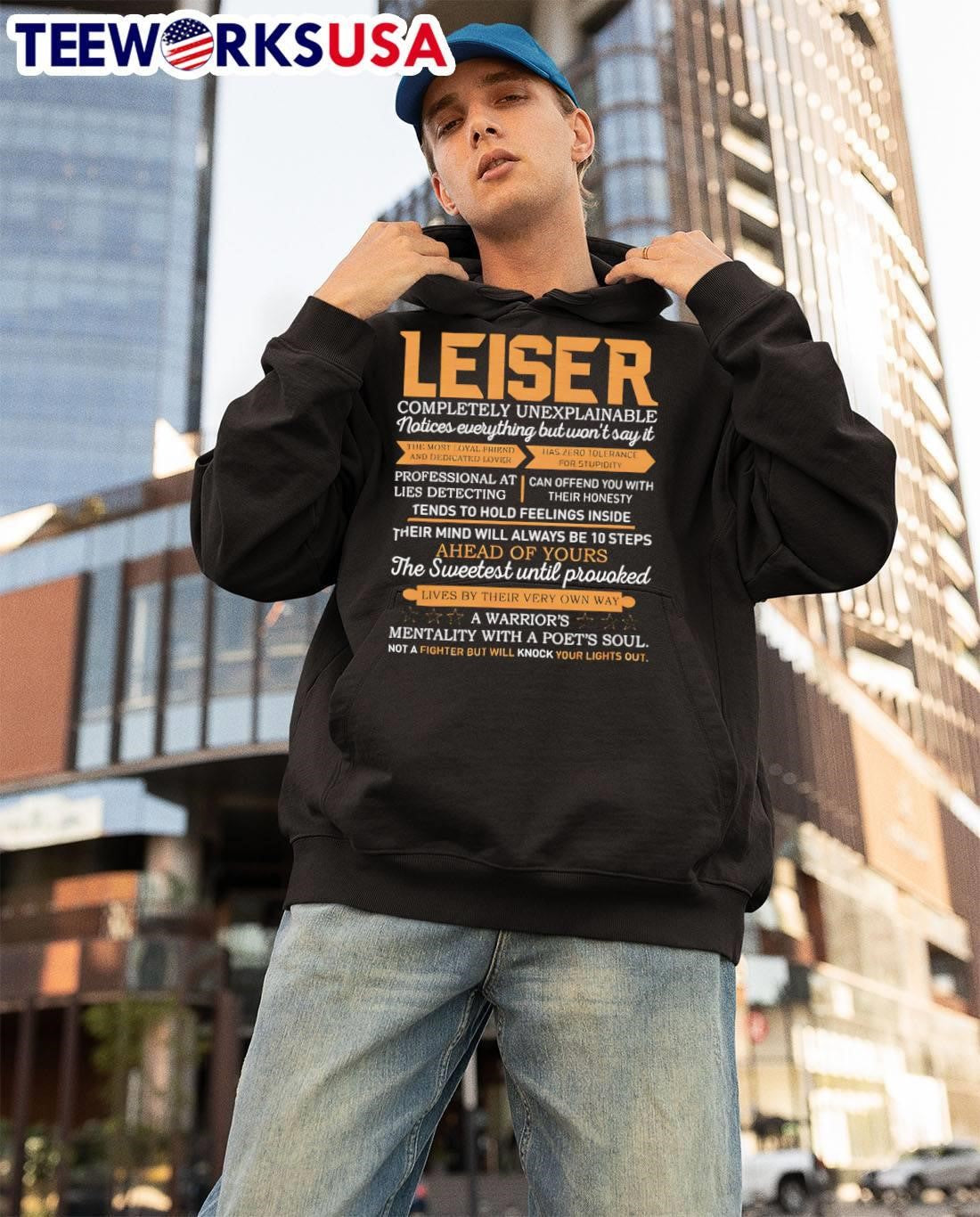 Leiser Completely Unexplainable Notices Everything - Adult & Kids T-Shirts, Sweatshirts & Hoodies apparel design preview 3