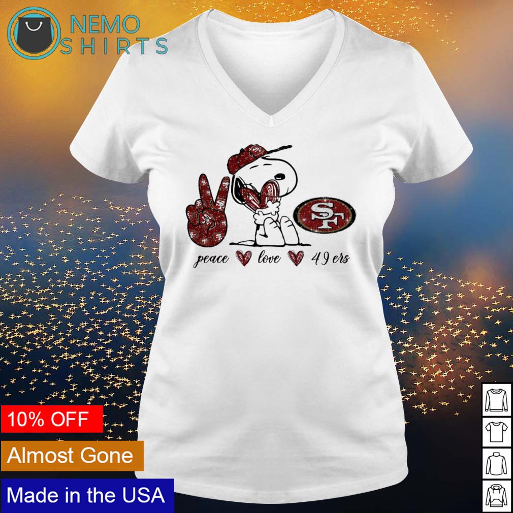 Snoopy peace love San Francisco 49ers - Adult & Kids T-Shirts, Sweatshirts & Hoodies apparel design preview 5