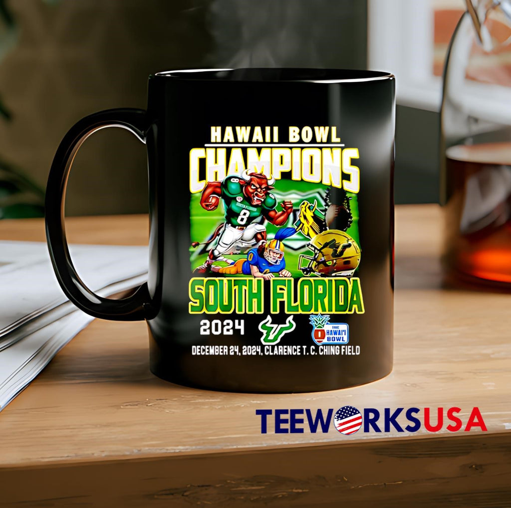Hawaii Bowl Champions South Florida 2024 - Adult & Kids T-Shirts, Sweatshirts & Hoodies apparel design preview 2