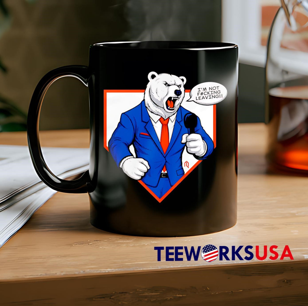 Polar Bear I'm Not Fucking Leaving - Adult & Kids T-Shirts, Sweatshirts & Hoodies apparel design preview 2
