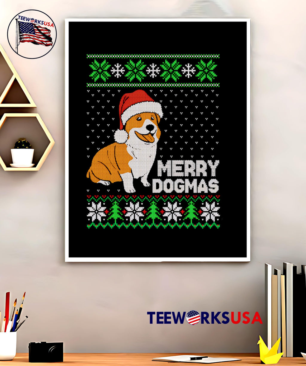 Merry Dogmas ugly christmas - Adult & Kids T-Shirts, Sweatshirts & Hoodies apparel design preview 5