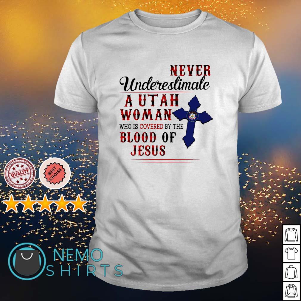 Never underestimate a Utah Woman who is covered by - Adult & Kids T-Shirts, Sweatshirts & Hoodies apparel design preview 1