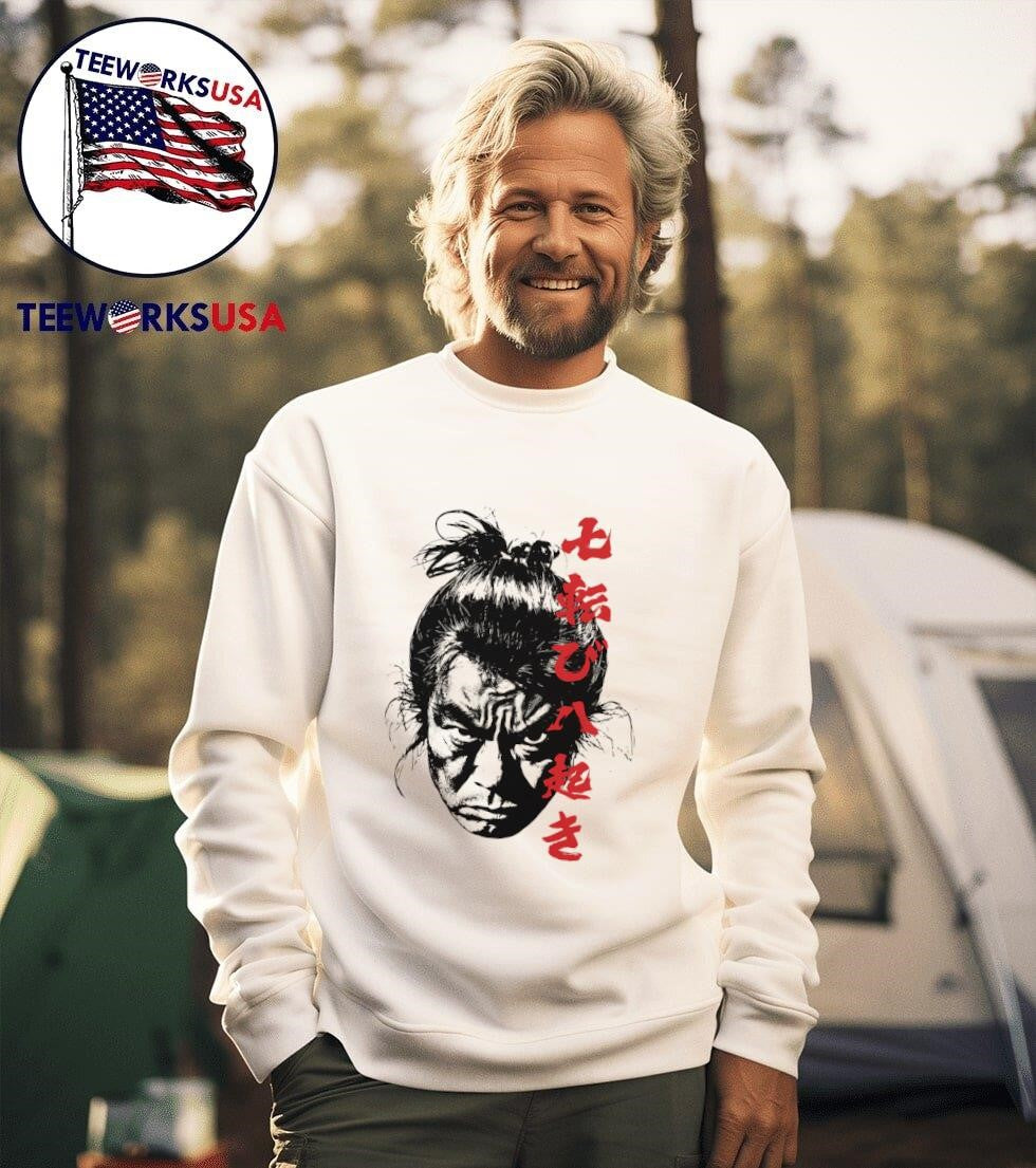 Fall 7 times stand up 8 - Adult & Kids T-Shirts, Sweatshirts & Hoodies apparel design preview 3