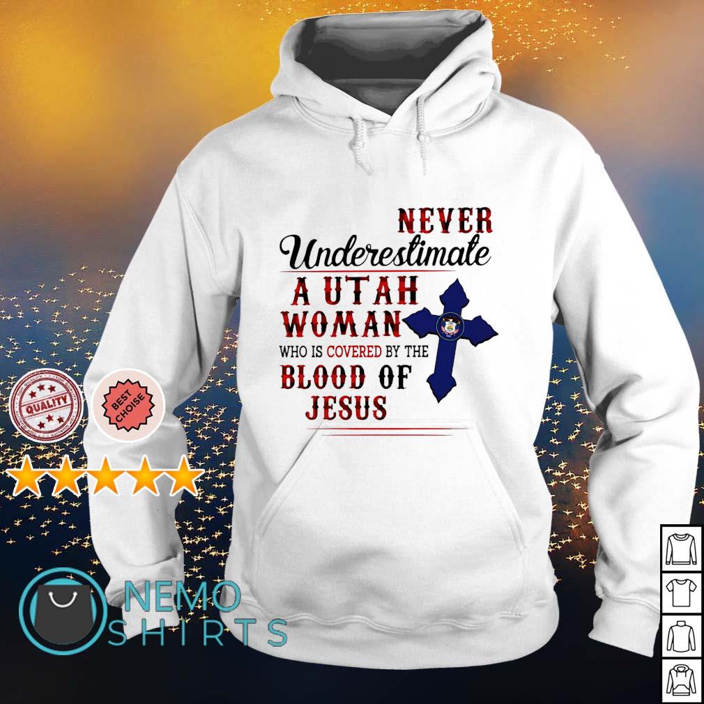 Never underestimate a Utah Woman who is covered by - Adult & Kids T-Shirts, Sweatshirts & Hoodies apparel design preview 2