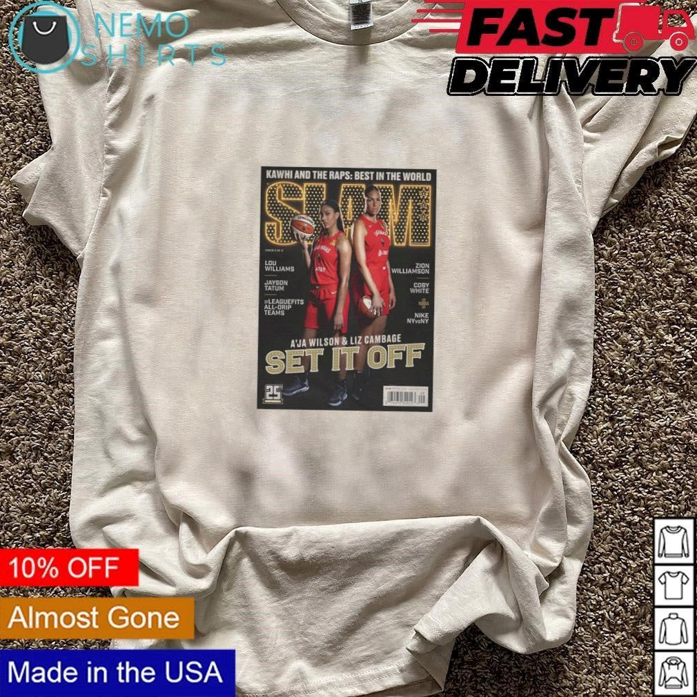Slam A'ja Wilson and Liz Cambage set it off - Adult & Kids T-Shirts, Sweatshirts & Hoodies apparel design preview 3