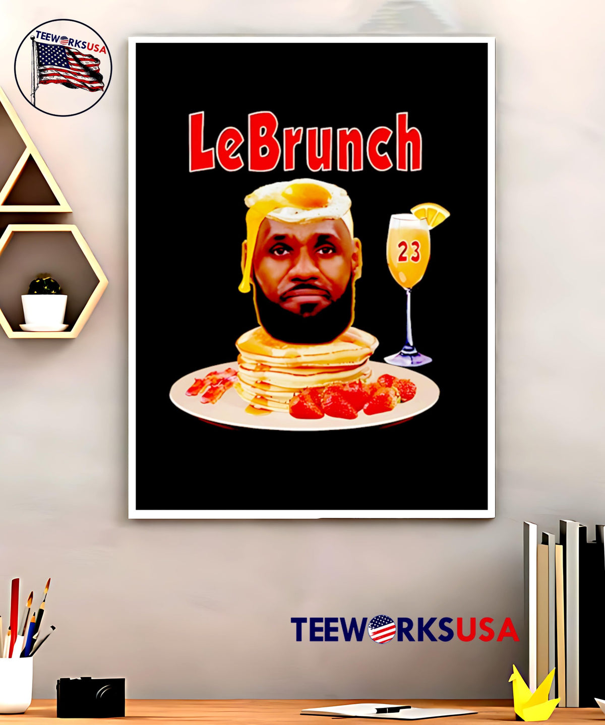 Lebrunch Funny Lebron James Pancake - Adult & Kids T-Shirts, Sweatshirts & Hoodies apparel design preview 5