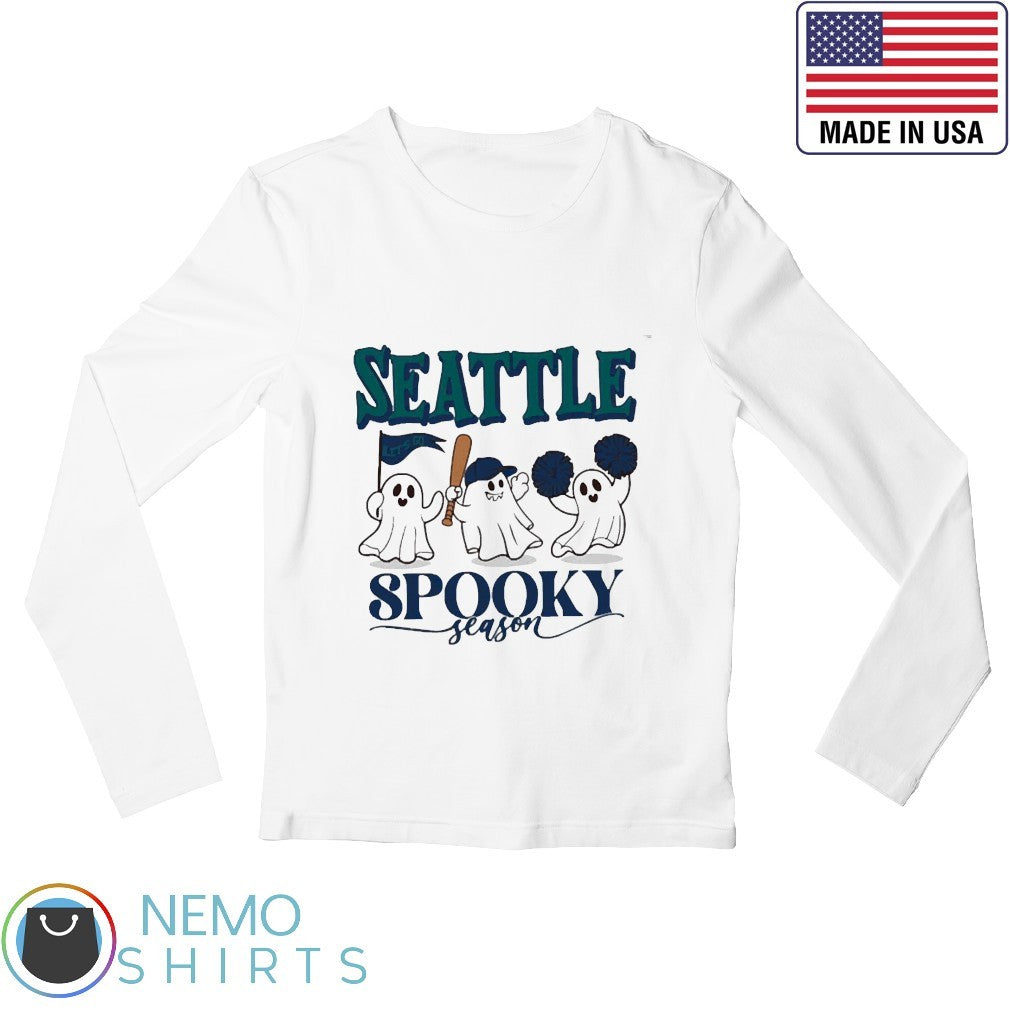 Seattle Mariners baseball spooky season - Adult & Kids T-Shirts, Sweatshirts & Hoodies apparel design preview 3