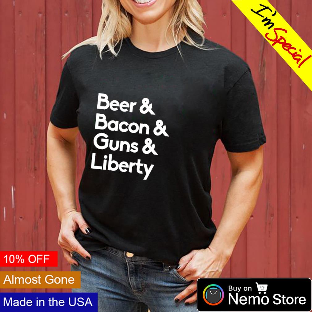 Beer bacon guns liberty - Adult & Kids T-Shirts, Sweatshirts & Hoodies apparel design preview 3