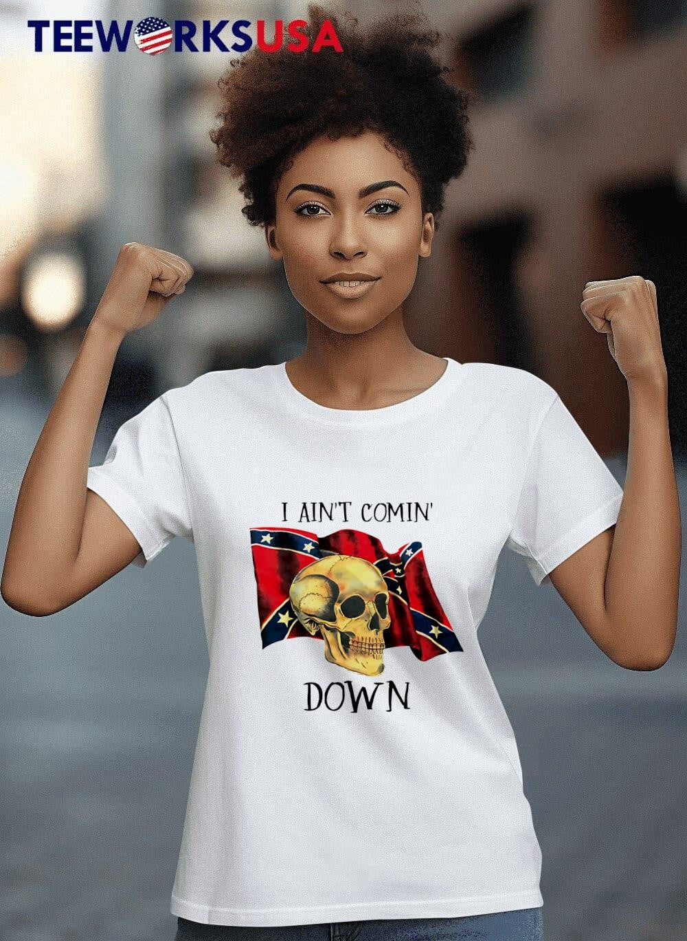 Skull i ain't comin down flag - Adult & Kids T-Shirts, Sweatshirts & Hoodies apparel design preview 8