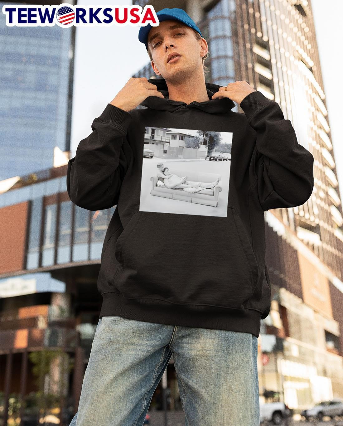 Whatever Couch vintage poster - Adult & Kids T-Shirts, Sweatshirts & Hoodies apparel design preview 3