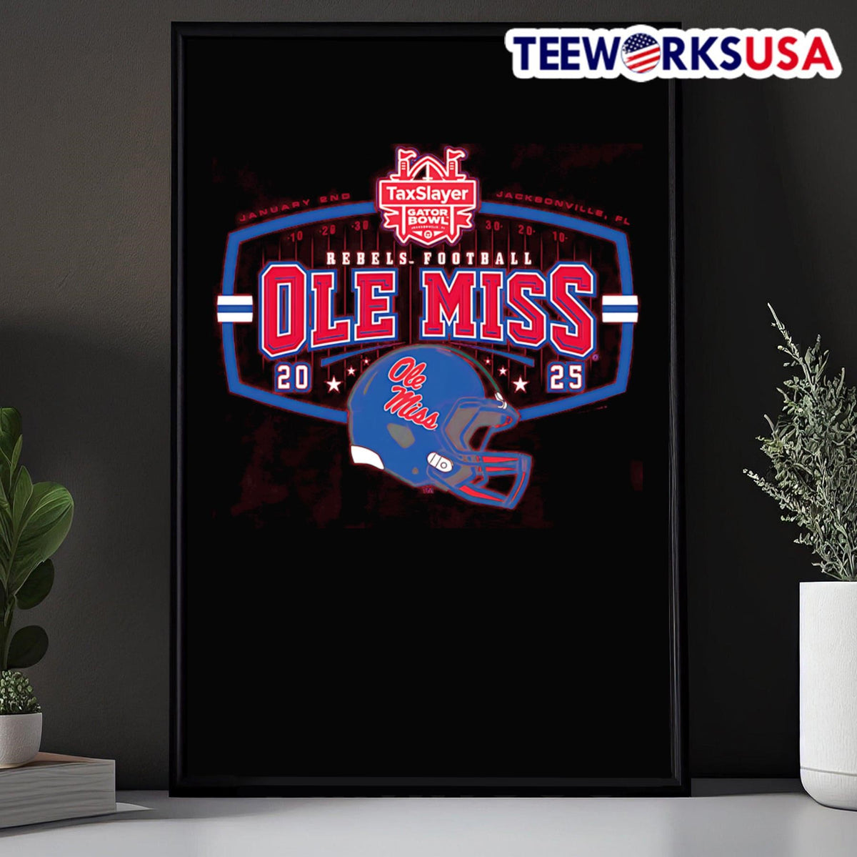 2025 TAXSLAYER GATOR Bowl Ole Miss - Adult & Kids T-Shirts, Sweatshirts & Hoodies apparel design preview 5