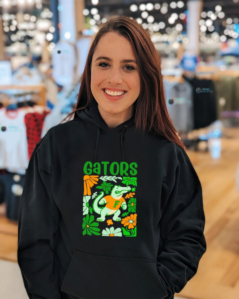 Gators boho floral Florida mascot - Adult & Kids T-Shirts, Sweatshirts & Hoodies apparel design preview 5