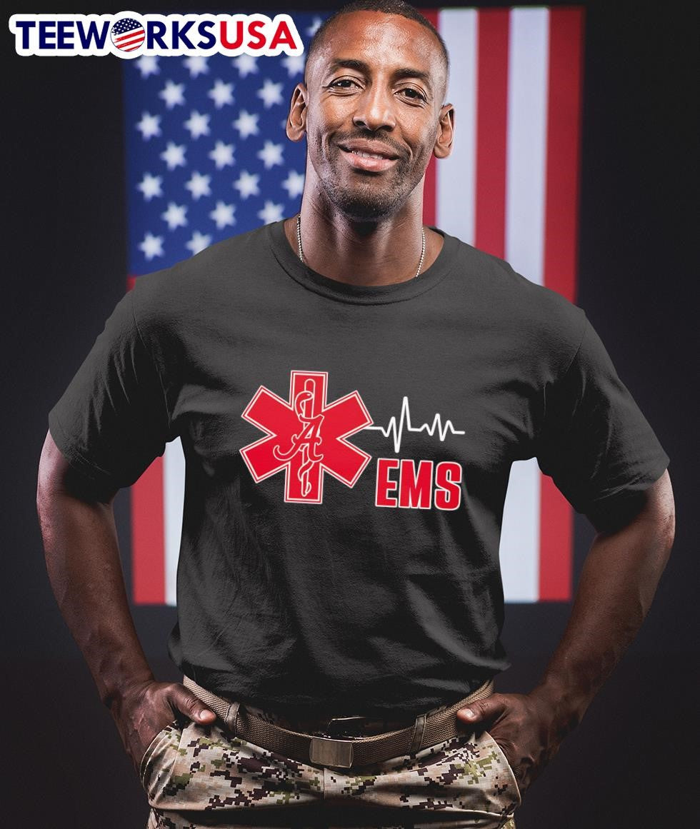 Ems heartbeat Alabama Crimson Tide logo - Adult & Kids T-Shirts, Sweatshirts & Hoodies apparel design preview 1