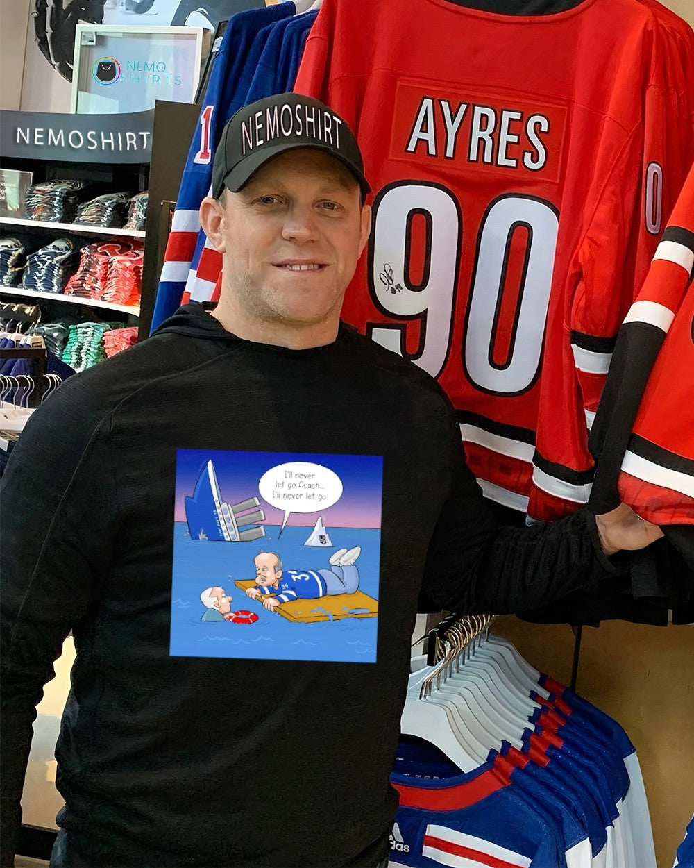Toronto Maple Leafs I'll never let go coach - Adult & Kids T-Shirts, Sweatshirts & Hoodies apparel design preview 2