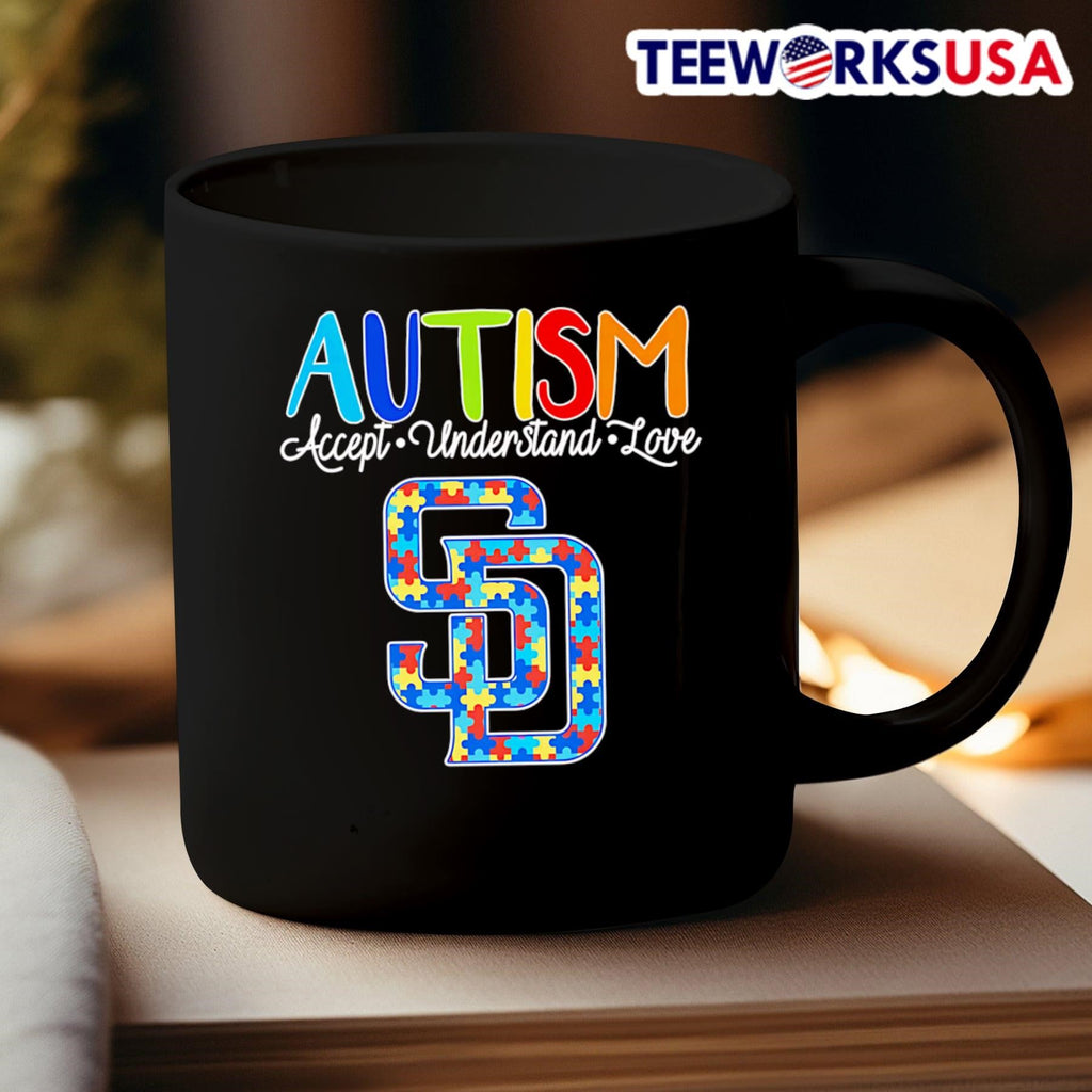 Autism accept understand love San Diego Padres - Adult & Kids T-Shirts, Sweatshirts & Hoodies apparel design preview 3