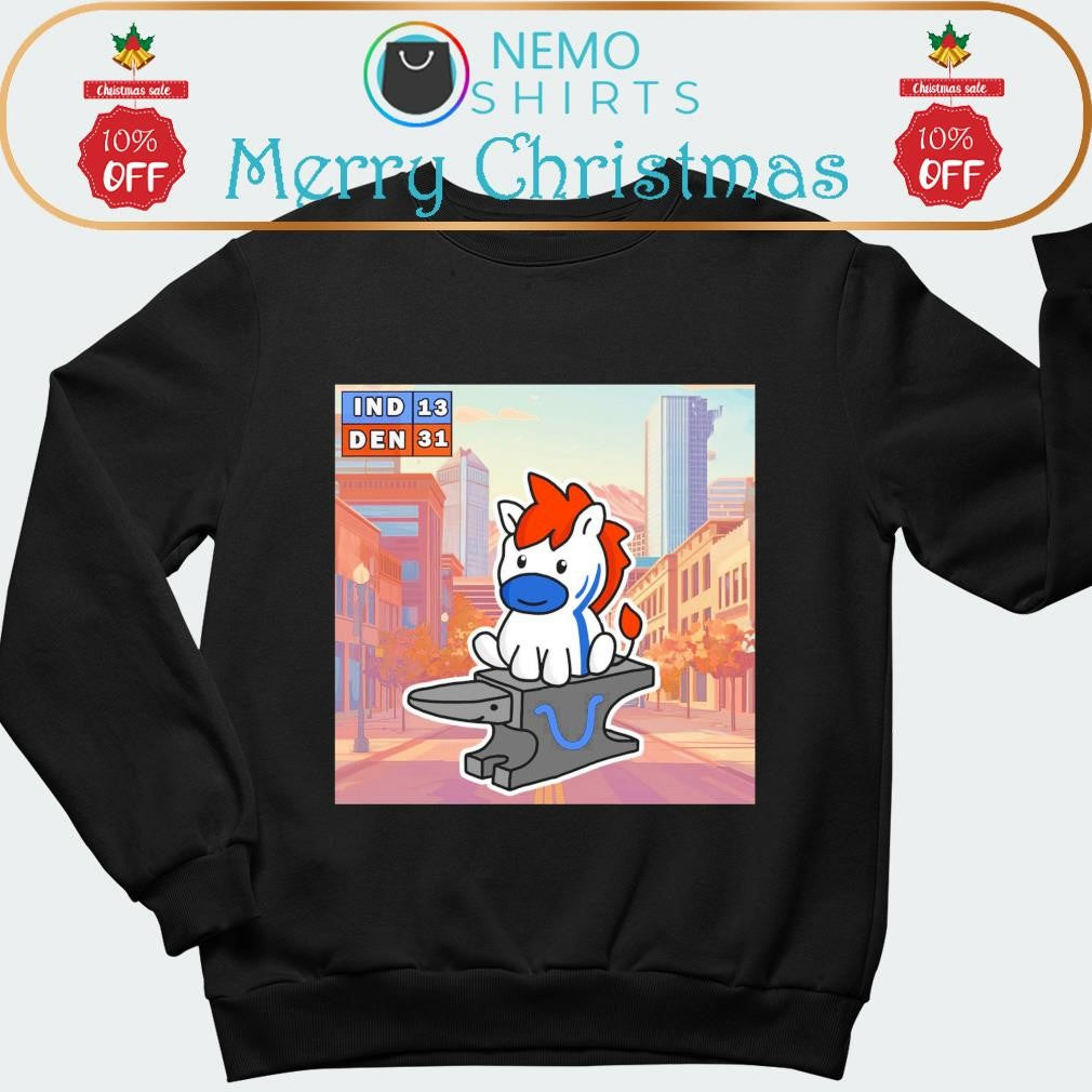 Denver Broncos neigh to victory IND vs DEN score 13 - Adult & Kids T-Shirts, Sweatshirts & Hoodies apparel design preview 1