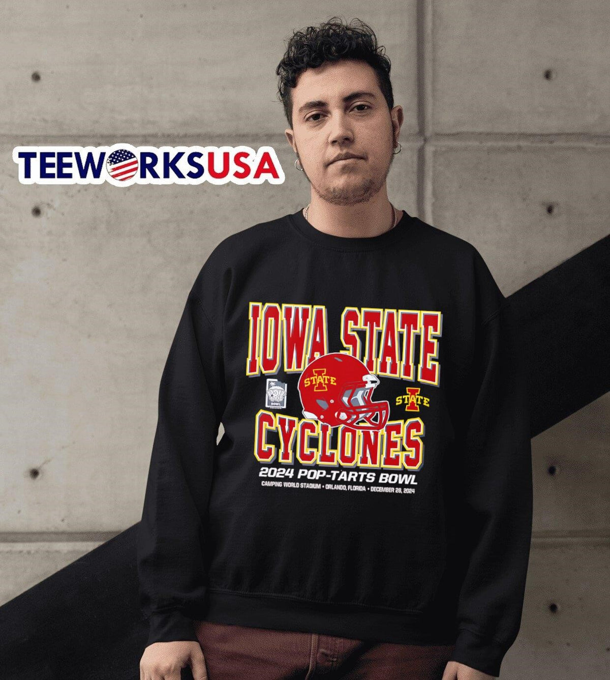 2024 Pop-Tarts Bowl Iowa State Cyclones Helmet - Adult & Kids T-Shirts, Sweatshirts & Hoodies apparel design preview 6