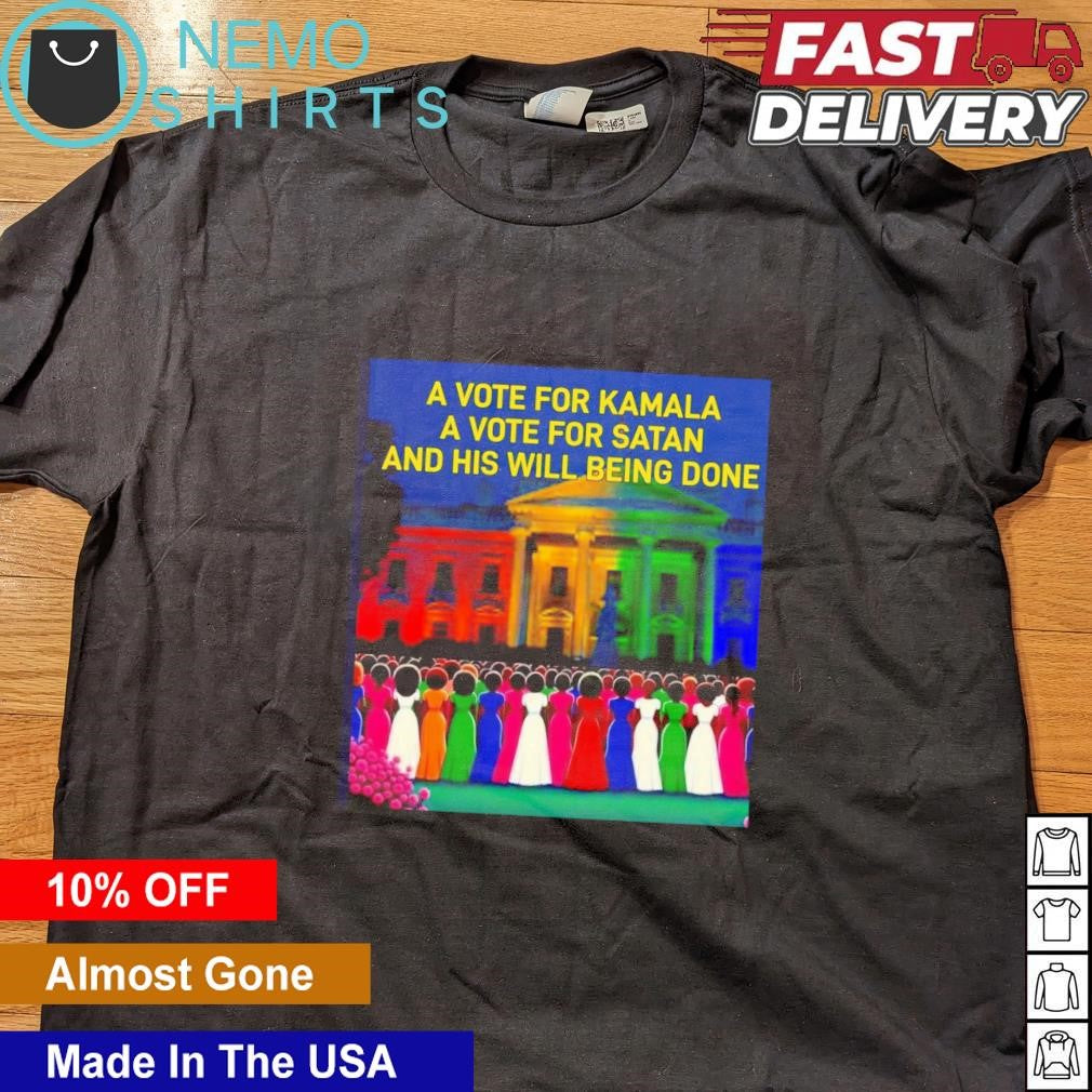A vote for Kamala Satan and his will being done - Adult & Kids T-Shirts, Sweatshirts & Hoodies apparel design preview 4