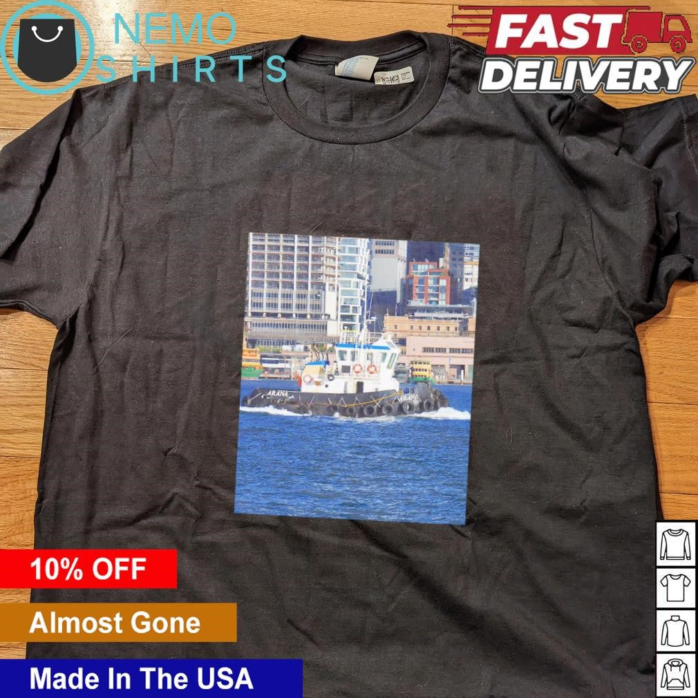 Tug boat Arana Sydney Australia - Adult & Kids T-Shirts, Sweatshirts & Hoodies apparel design preview 4