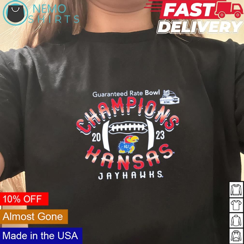 Kansas Jayhawks 2023 Guaranteed Rate Bowl champions - Adult & Kids T-Shirts, Sweatshirts & Hoodies apparel design preview 3