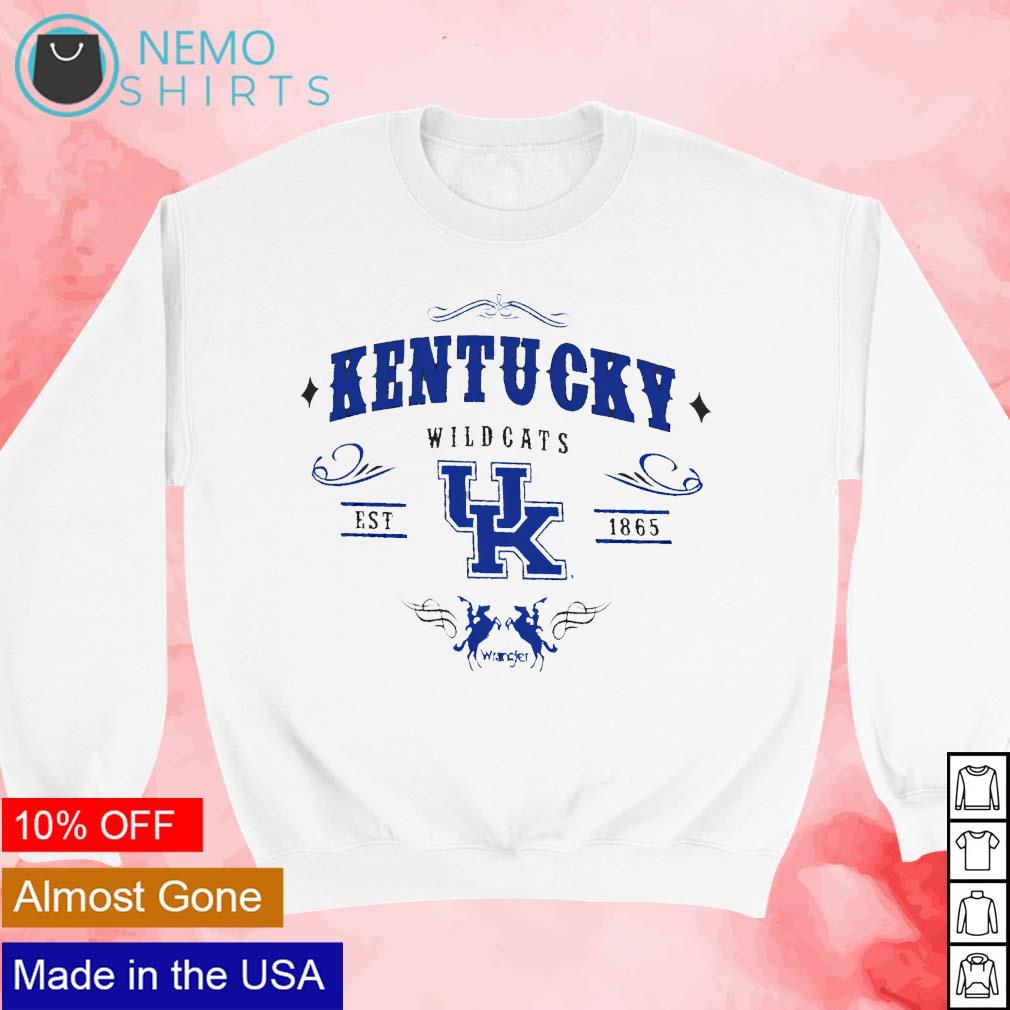 Kentucky Wildcats est 1865 UK cloverleaf logo vintage - Adult & Kids T-Shirts, Sweatshirts & Hoodies apparel design preview 3