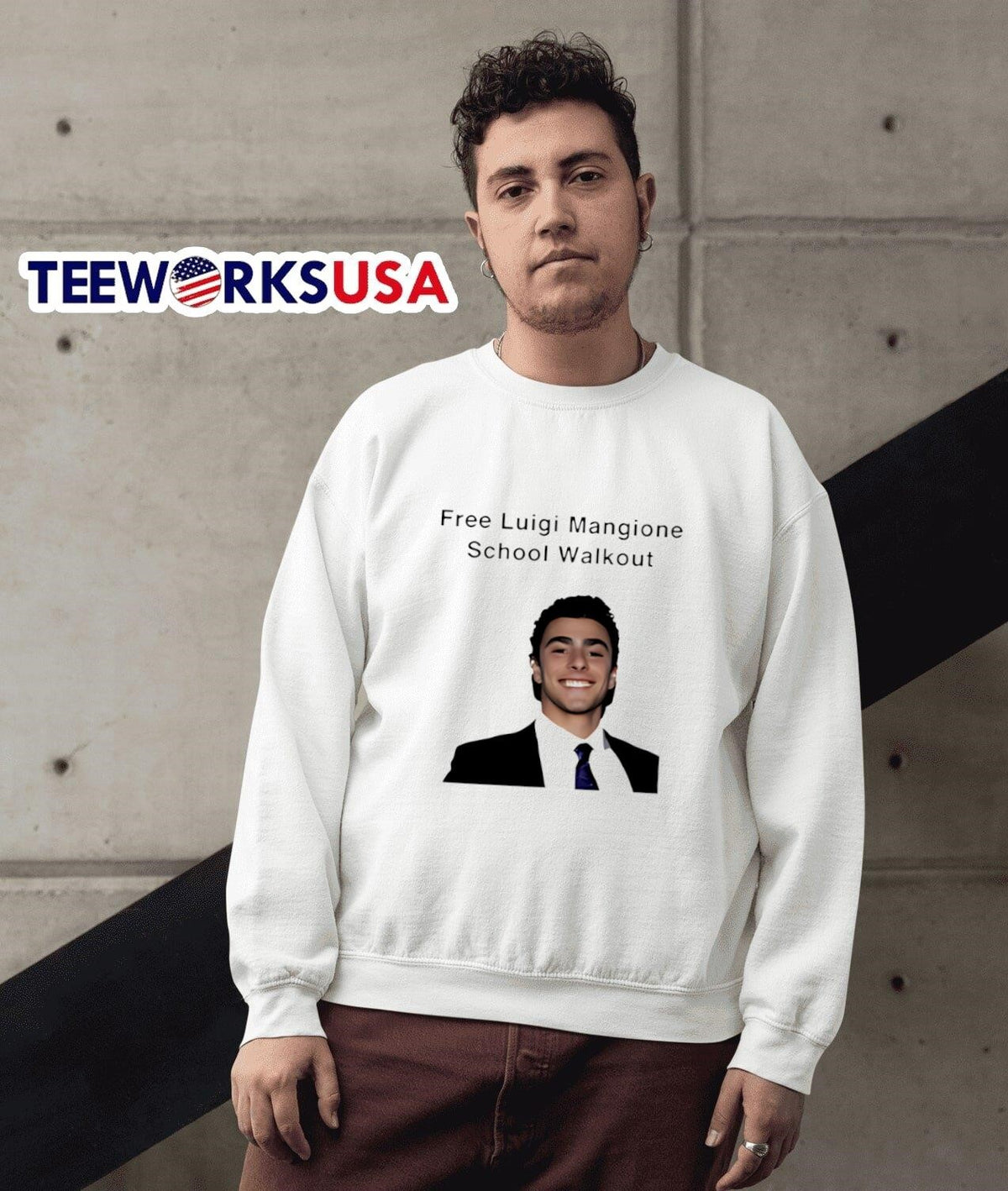 Free Luigi Mangione School Walkout - Adult & Kids T-Shirts, Sweatshirts & Hoodies apparel design preview 5