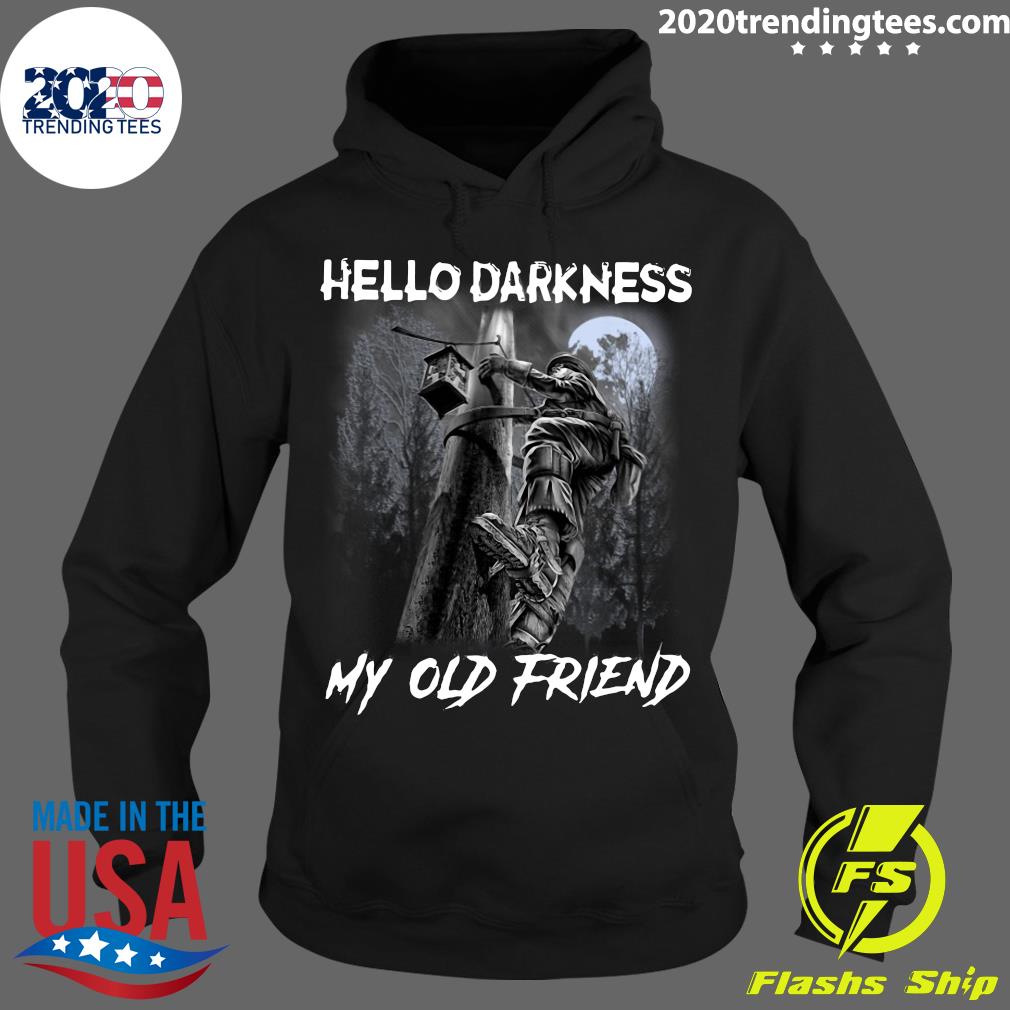 Electrician Hello Darkness My Old Friend - Adult & Kids T-Shirts, Sweatshirts & Hoodies apparel design preview 2