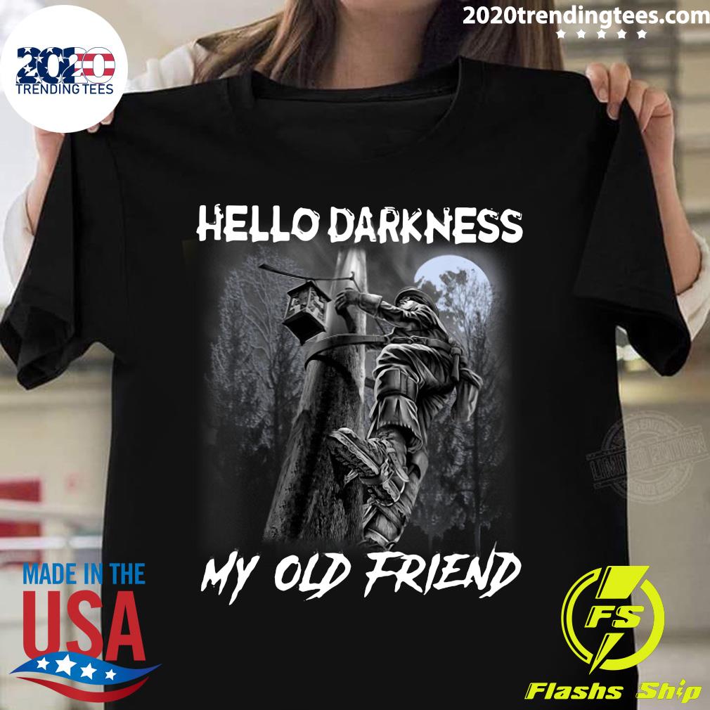Electrician Hello Darkness My Old Friend - Adult & Kids T-Shirts, Sweatshirts & Hoodies apparel design preview 1