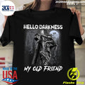 Electrician Hello Darkness My Old Friend - Adult & Kids T-Shirts, Sweatshirts & Hoodies apparel design preview 1