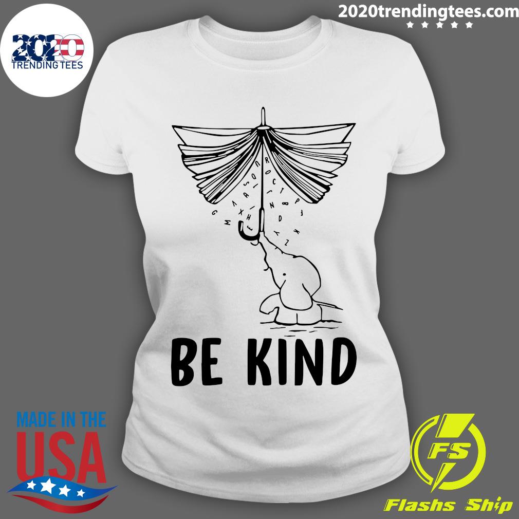 Elephant Umbrella Book Be Kind - Adult & Kids T-Shirts, Sweatshirts & Hoodies apparel design preview 3