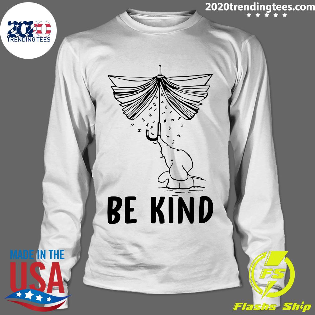 Elephant Umbrella Book Be Kind - Adult & Kids T-Shirts, Sweatshirts & Hoodies apparel design preview 4