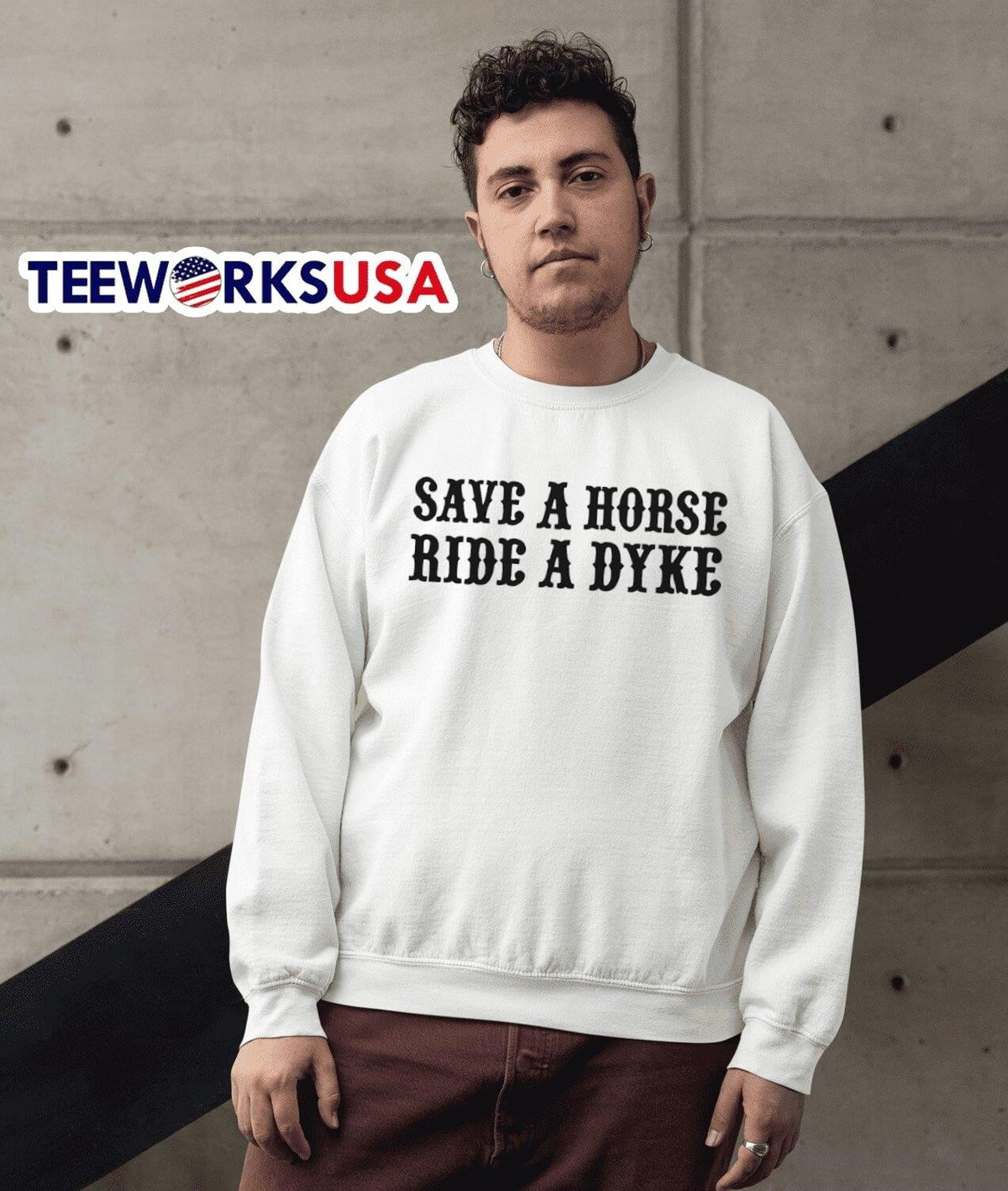 Save a horse ride dyke - Adult & Kids T-Shirts, Sweatshirts & Hoodies apparel design preview 3