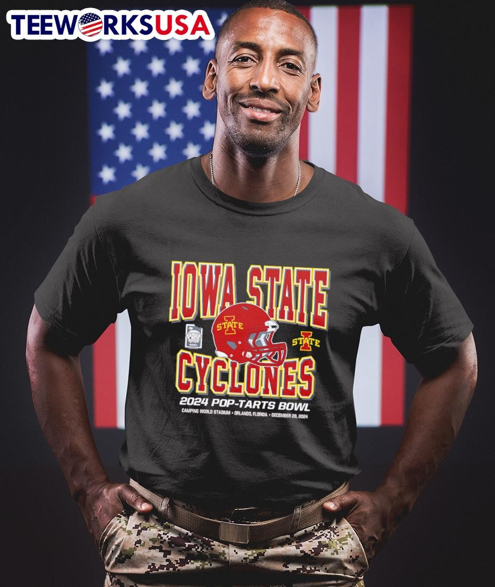 2024 Pop-Tarts Bowl Iowa State Cyclones Helmet - Adult & Kids T-Shirts, Sweatshirts & Hoodies apparel design preview 1