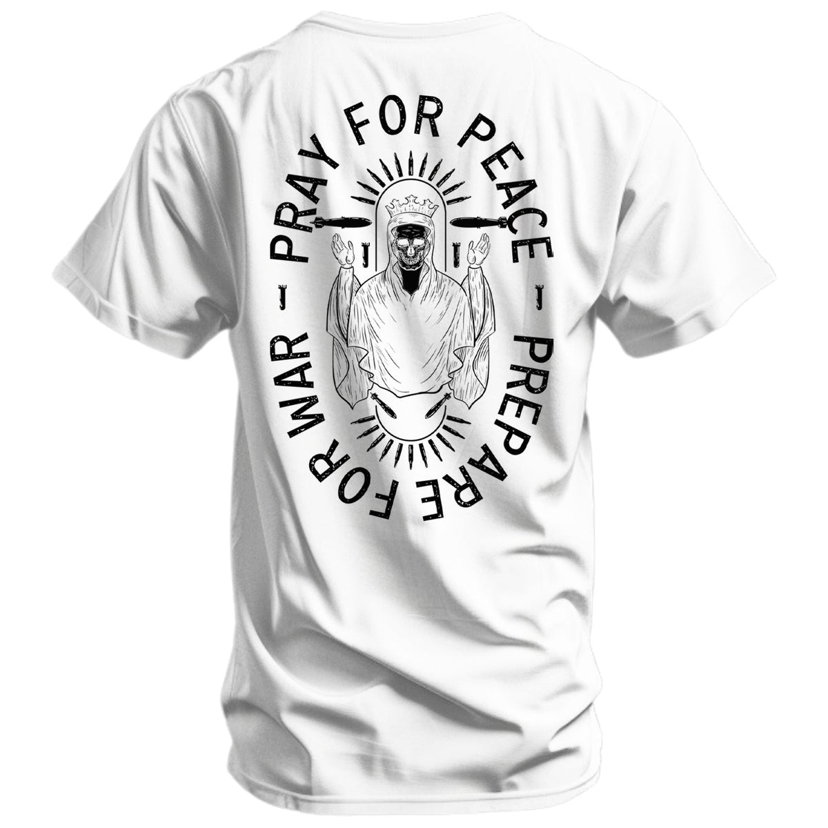 Pray For Peace. Prepare War. Men's - Adult & Kids T-Shirts, Sweatshirts & Hoodies apparel design preview 6