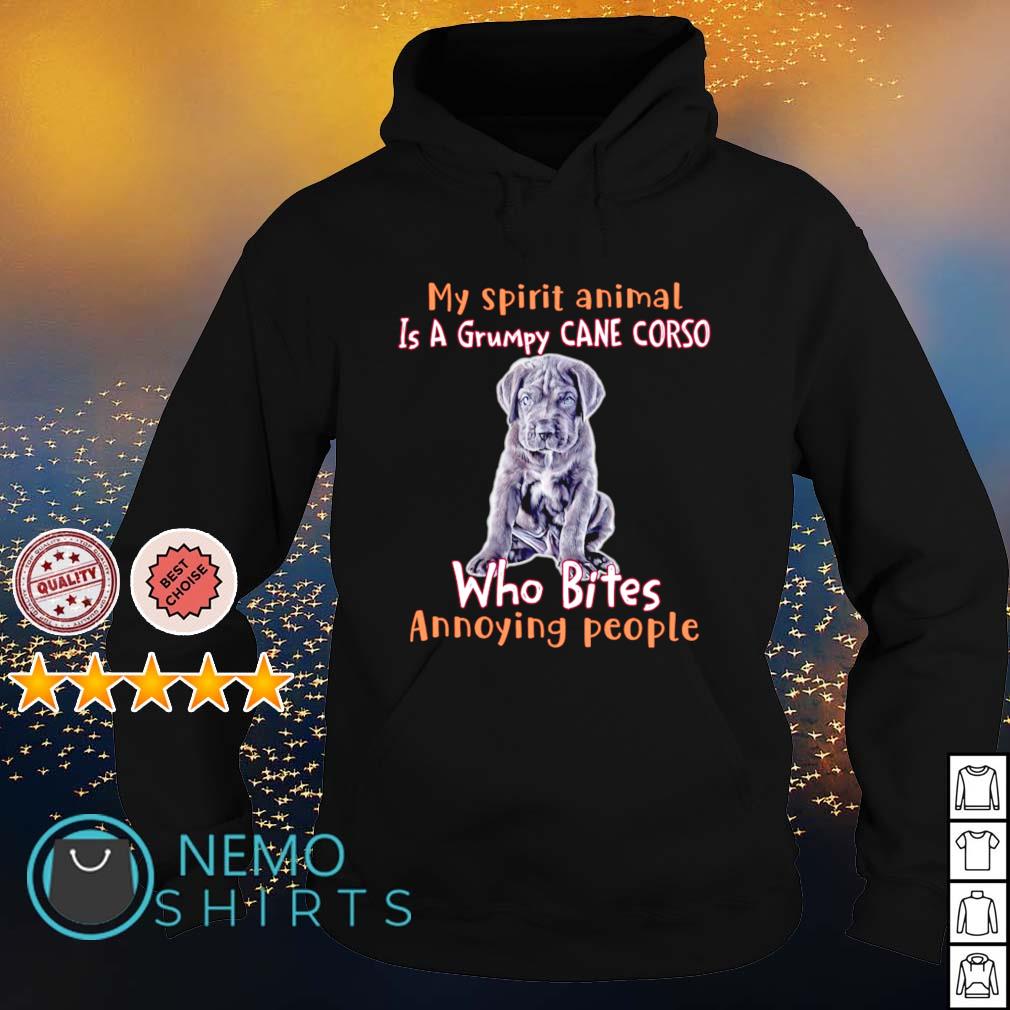 My spirit animal is a grumpy Cane Corso who bites - Adult & Kids T-Shirts, Sweatshirts & Hoodies apparel design preview 2