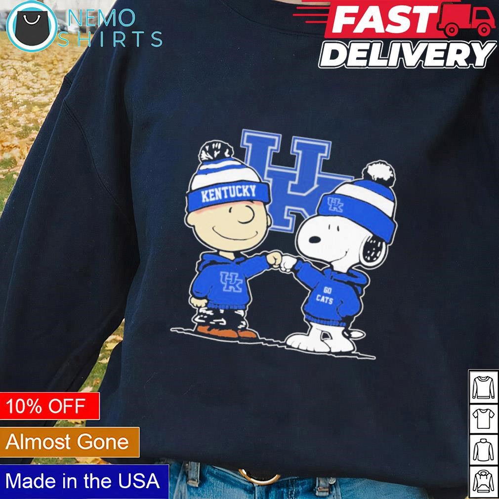 Kentucky Wildcats Charlie Brown and Snoopy fist bumb - Adult & Kids T-Shirts, Sweatshirts & Hoodies apparel design preview 2