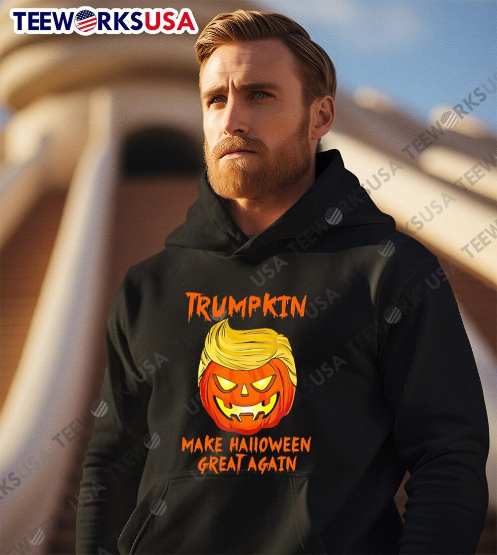 Trumpkin Make Halloween Great Again - Adult & Kids T-Shirts, Sweatshirts & Hoodies apparel design preview 2