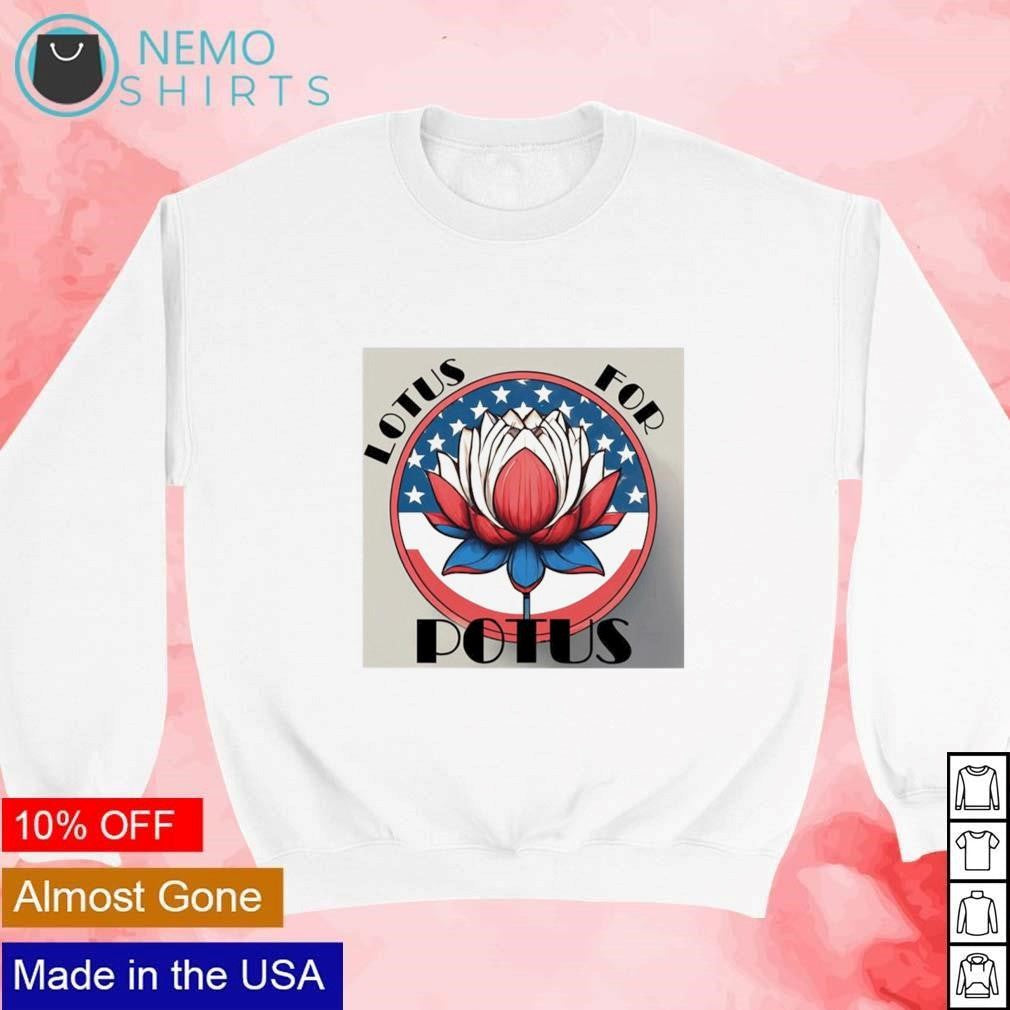 Lotus for potus Kamala Harris - Adult & Kids T-Shirts, Sweatshirts & Hoodies apparel design preview 4